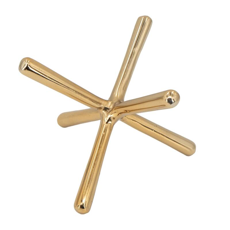 Abstract Jack Decorations - 11.5" - Gold - Set of 3