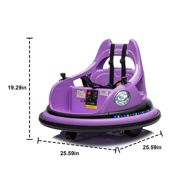 Christmas Gift 12V Bumper Car for Kids with Remote Control, 360