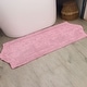 preview thumbnail 1 of 8, Home Weavers Bathroom Rug, Cotton Soft, Water Absorbent Bath Rug, Non Slip Shower Rug Machine Washable 22"x60" Runner Pink