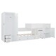 preview thumbnail 4 of 13, Twin Bunk Bed with Trundle, Desk, Wardrobe & Drawers - Multi-Functional Bed, White