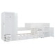 preview thumbnail 4 of 16, Twin Wooden Bunk Bed with Trundle, Cabinet, Wardrobe, Desk and Drawers, White