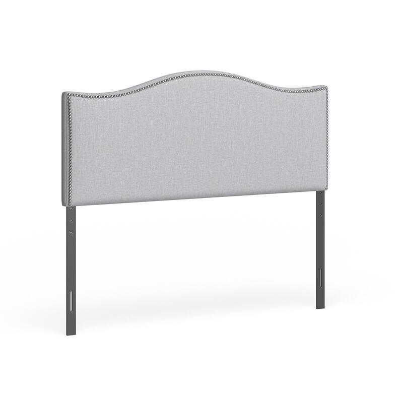 Curl Queen Nailhead Upholstered Headboard