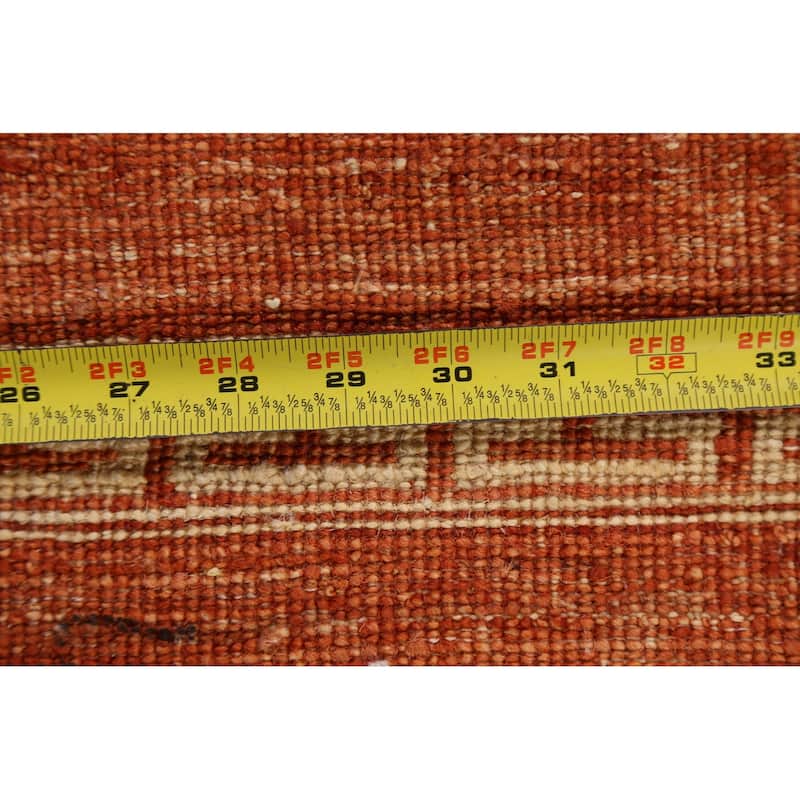 Modern Bordered Gabbeh Kashkoli Oriental Runner Rug Wool Hand-knotted - 2'10" x 9'0"