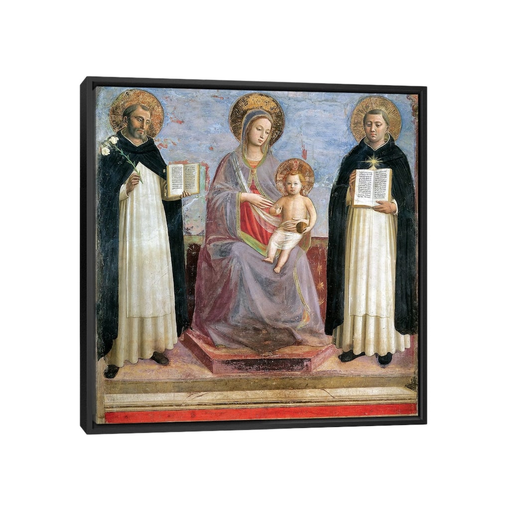 iCanvas "The Virgin And Child With St. Dominic And St. Thomas Aquinas, 1424-30" by Fra Angelico Framed Canvas Print