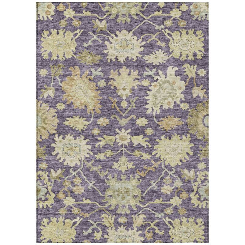 HomeRoots Floral Traditional Rectangle Outdoor Rug