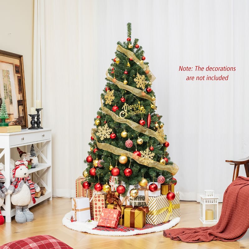 Gymax 6/7/8 FT Christmas Tree w/568/830/1182 PVC Branch Tips - See Details
