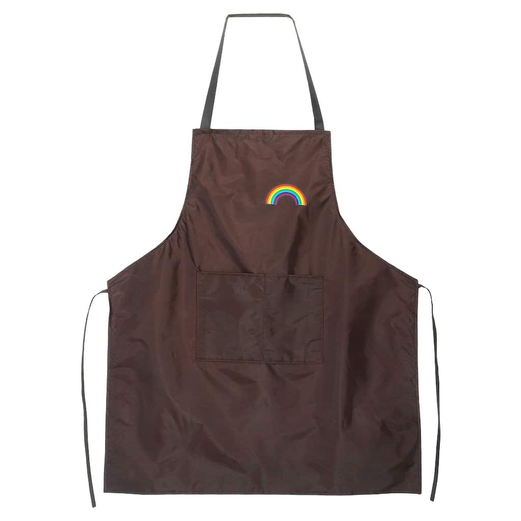 Bib Apron 72x65cm Unisex Cooking Aprons with 2 Pockets for Home - 28.35" x 25.59"
