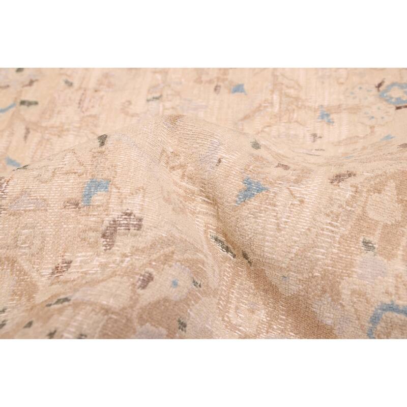 ECARPETGALLERY Hand-knotted Antalya Vintage Beige Wool Rug - 9'7 x 12'10