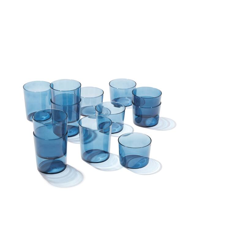 Oneida Stackables Drinkware Tall and Short Glasses, Set of 12 - Set of 12