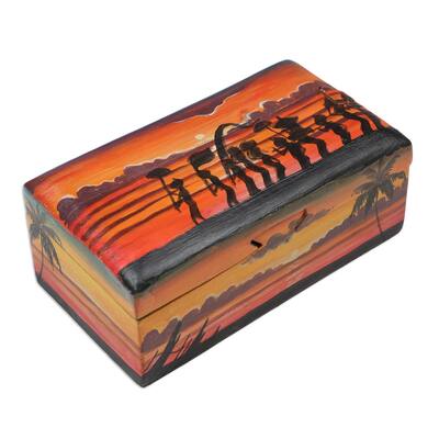 Novica Handmade Melasti Sunrise Wood Decorative Box