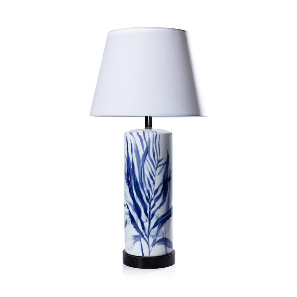 Fontainebleau Tabletop Porcelain Lamp with Linen Shade