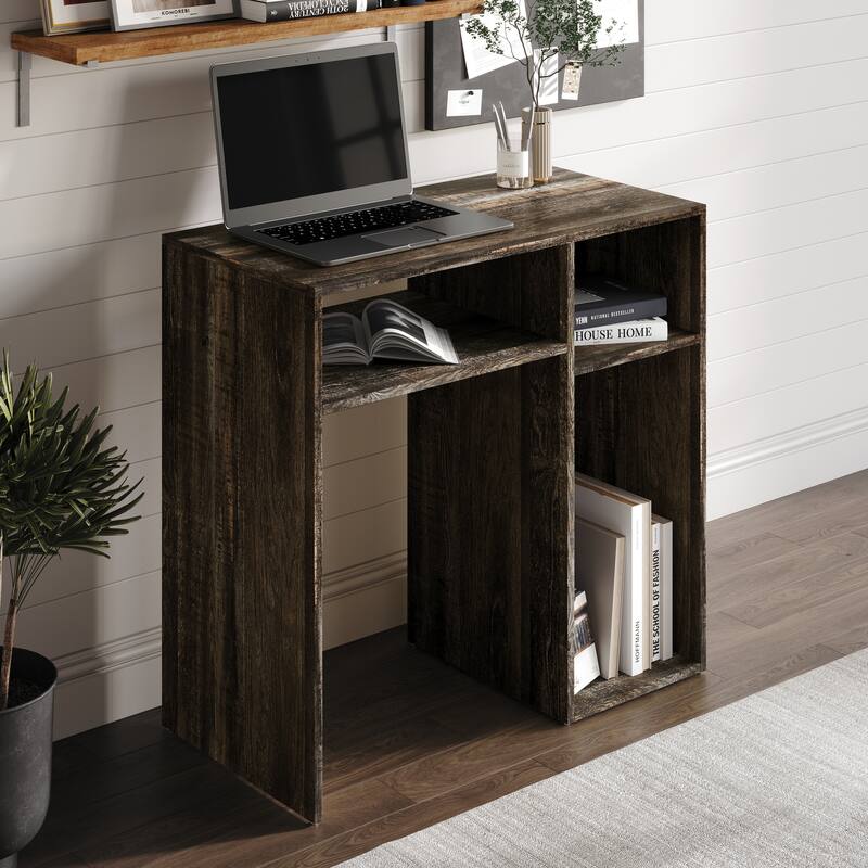 CraftPorch Classic Writing Table with Shelf Cabinet