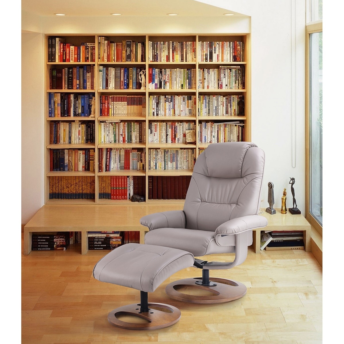 Santos recliner chair and footstool 2025 ivory