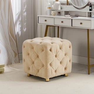 Modern Velvet Upholstered Storage Ottoman