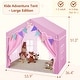 preview thumbnail 4 of 28, EROMMY Kids Tent Playhouse with LED Star Lights and Padded Mat, Large Indoor Toddler Tent for Boys and Girls.
