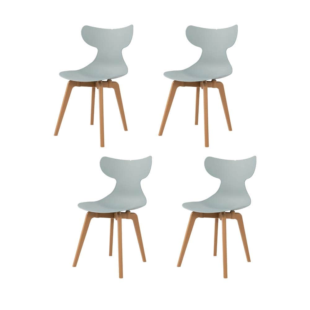 Lagoon Whale Resin Leisure Dining Chairs, Set of 4