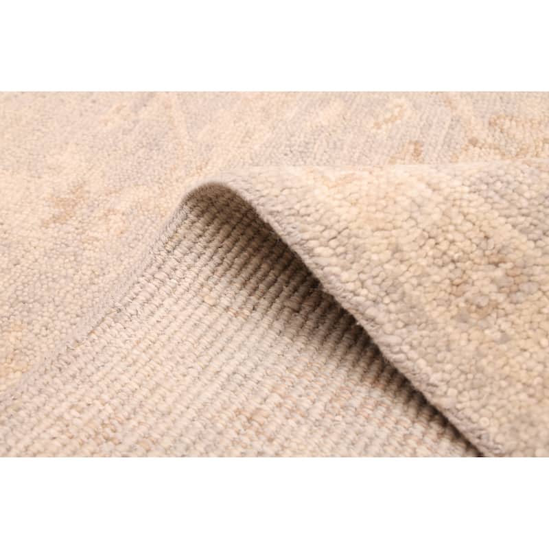 ECARPETGALLERY Hand-knotted Finest Oushak Grey Wool Rug - 7'8 x 9'8