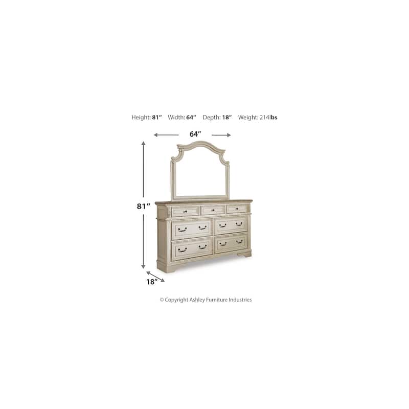 Signature Design by Ashley Realyn White/Brown Dresser and Mirror