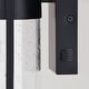preview thumbnail 9 of 9, VAXCEL Sawyer 14.25 in. H 1-Light Matte Black Contemporary Outdoor Wall Sconce, Steel, Clear Seeded Glass Shade, Integrated LED