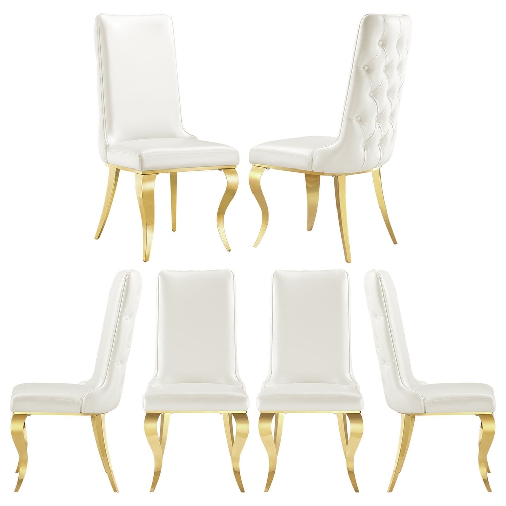 Leather, Set of 6 Dining Chairs - Bed Bath & Beyond