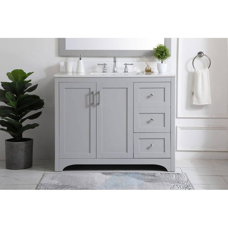 Elegant Lighting VF17042-BS Moore 42" Free Standing Single Basin