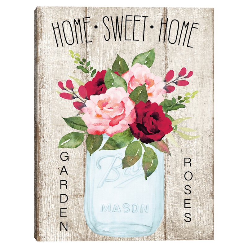 Home Sweet Home Jar Canvas Art Print