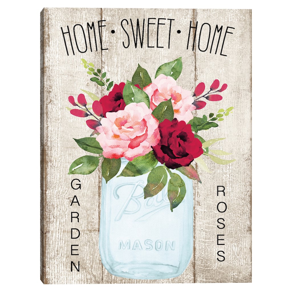 Home Sweet Home Jar Canvas Art Print
