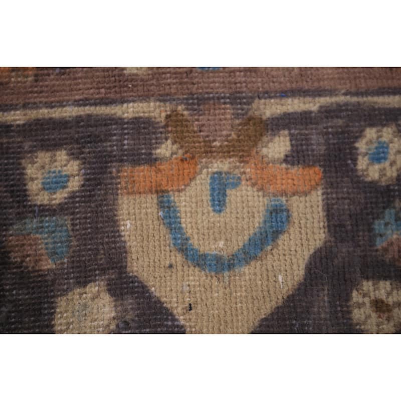 Medallion Tabriz Persian Vintage Area Rug Hand-Knotted Wool Carpet - 9'6" x 12'8"