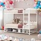 preview thumbnail 2 of 16, Modern Twin Over Twin Bunk Bed with Shelf and Guardrails,Separate into 2 Twin Beds for Bedroom