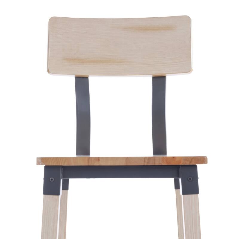 4 Pack Commercial Grade Rustic Industrial Style Wood Dining Barstool