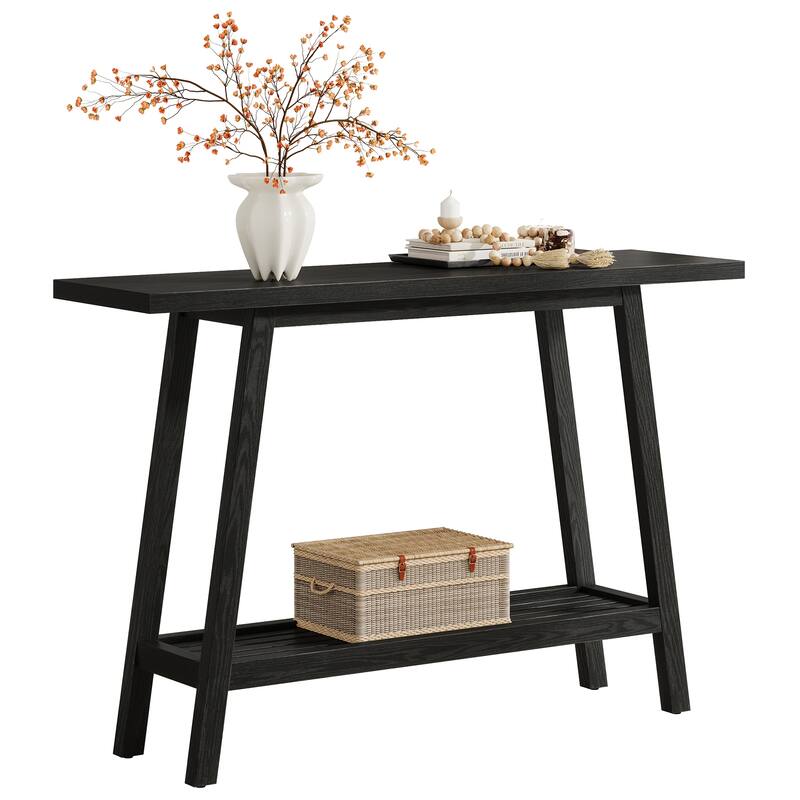 Solid Wood Console Table, Entryway Table with Storage Shelf, Couch Behind Sofa Table Hallway Foyer Accent Table
