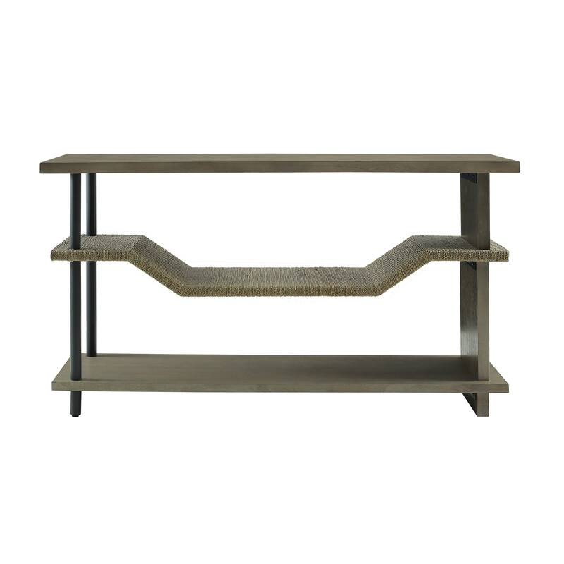 Elk Home Riverview Polished Slate Wood Console Table