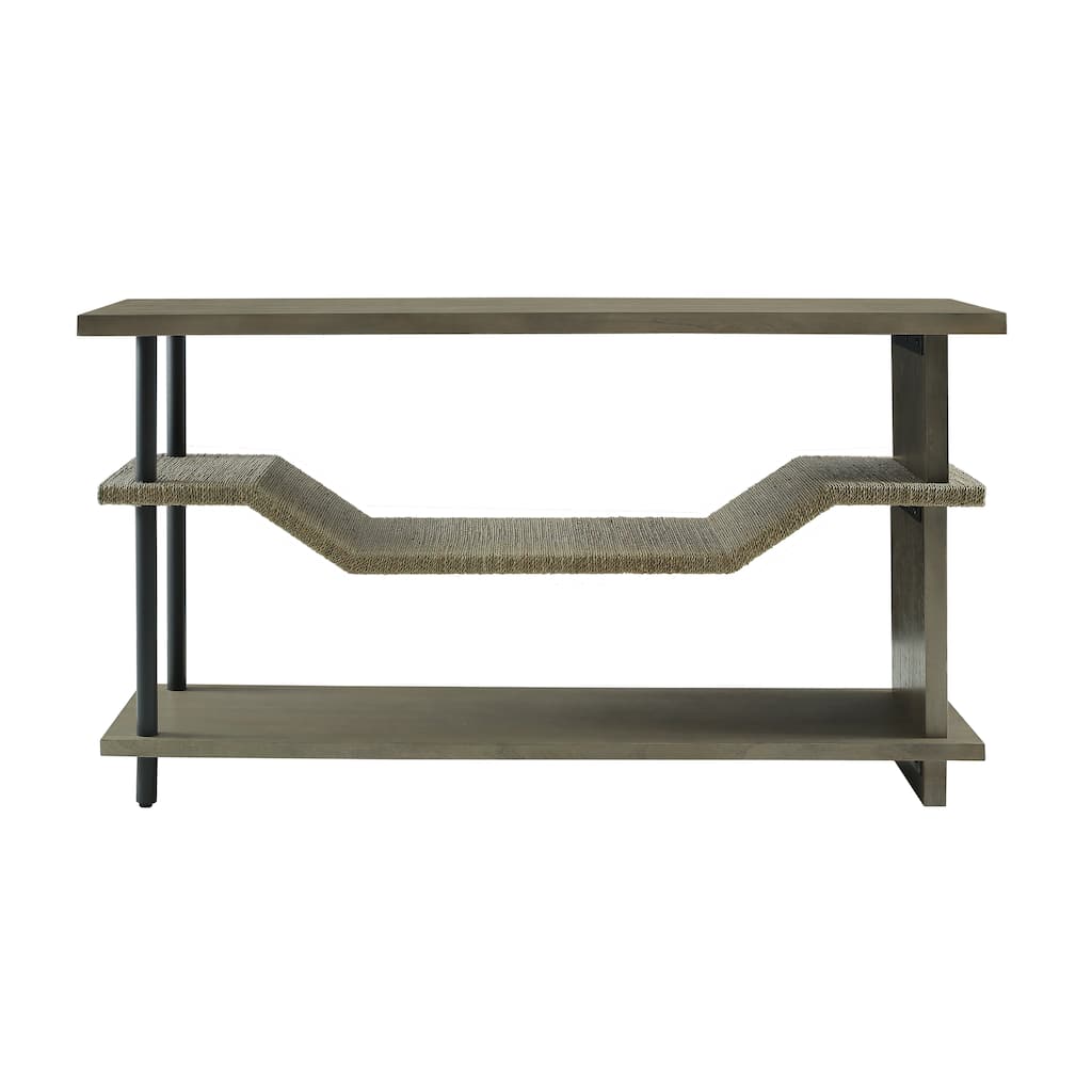 Elk Home Riverview Polished Slate Wood Console Table