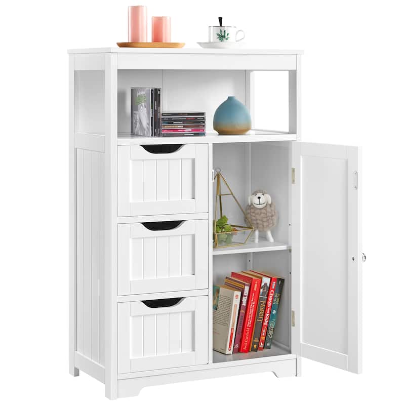 Yaheetech Bathroom Floor Cabinet Bedroom Cabinet Storage Organizer