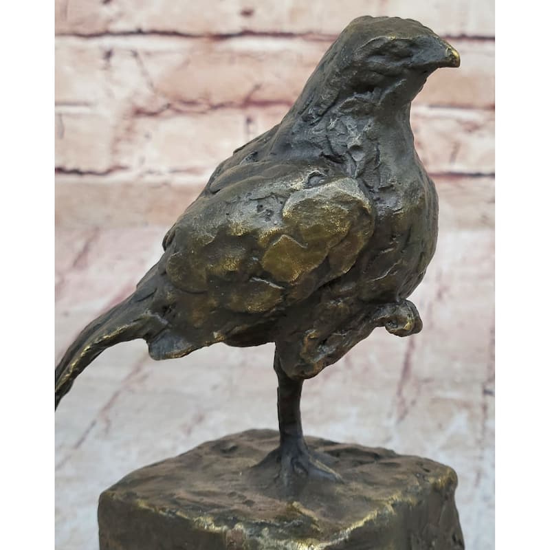 Bronze Metal Bird Sculpture Statue Figure Crude Style Original Art
