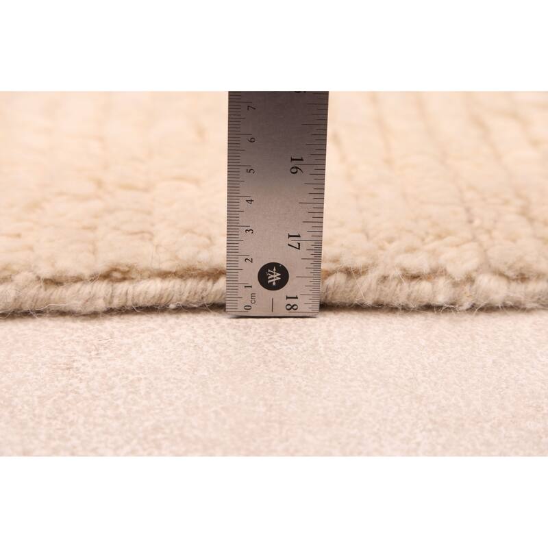 ECARPETGALLERY Hand-knotted Looma Cream Wool Rug - 8'3 x 10'3