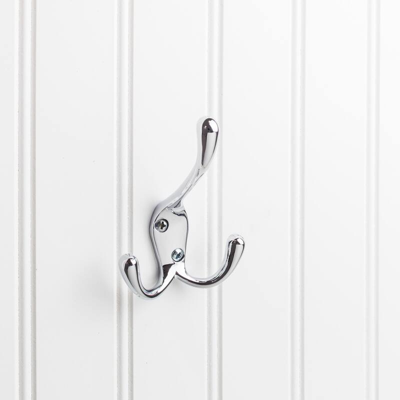 Elements Hooks Triple Robe Hook - Polished Chrome