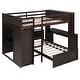 preview thumbnail 8 of 18, Full size Loft Bed with a twin size Stand-alone bed, Shelves,Desk,and Wardrobe-Espresso