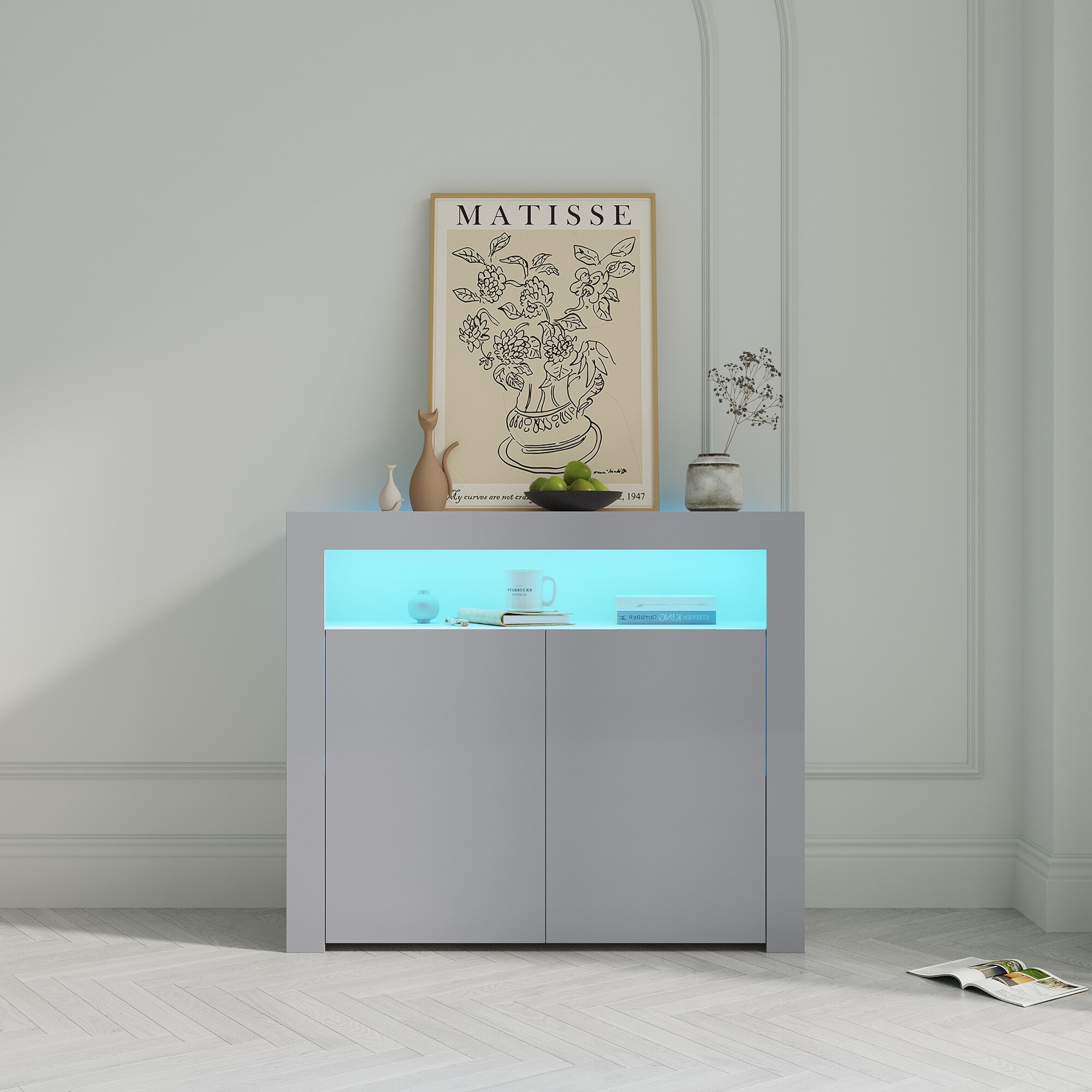 Lighted sideboard sale