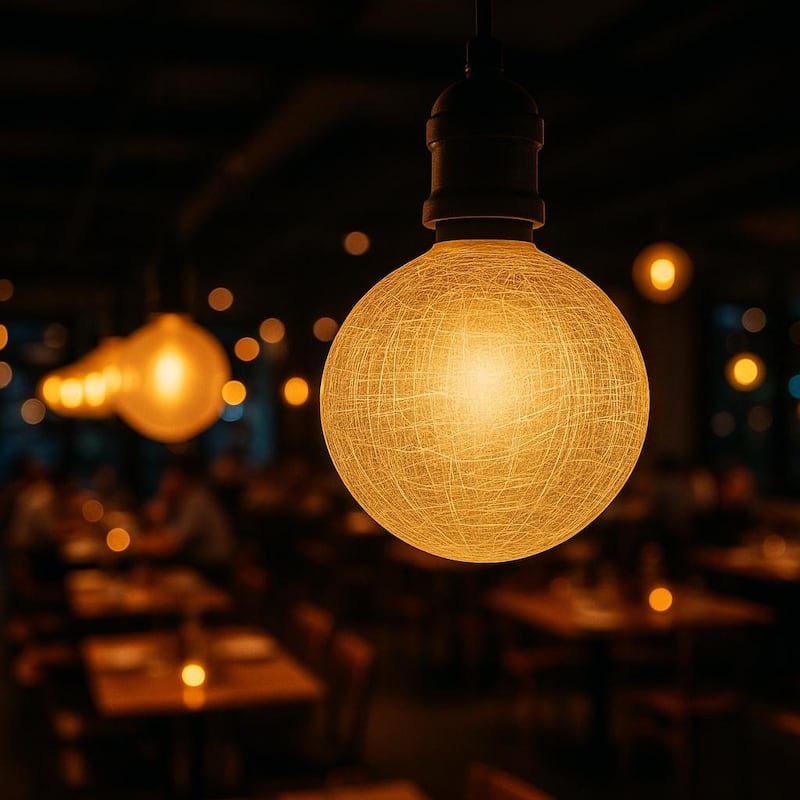 Festive Living LED G125 + COB Bulb Indoor/Outdoor Covered Edison Bulbs, E26 Base - Solara Classic - Large