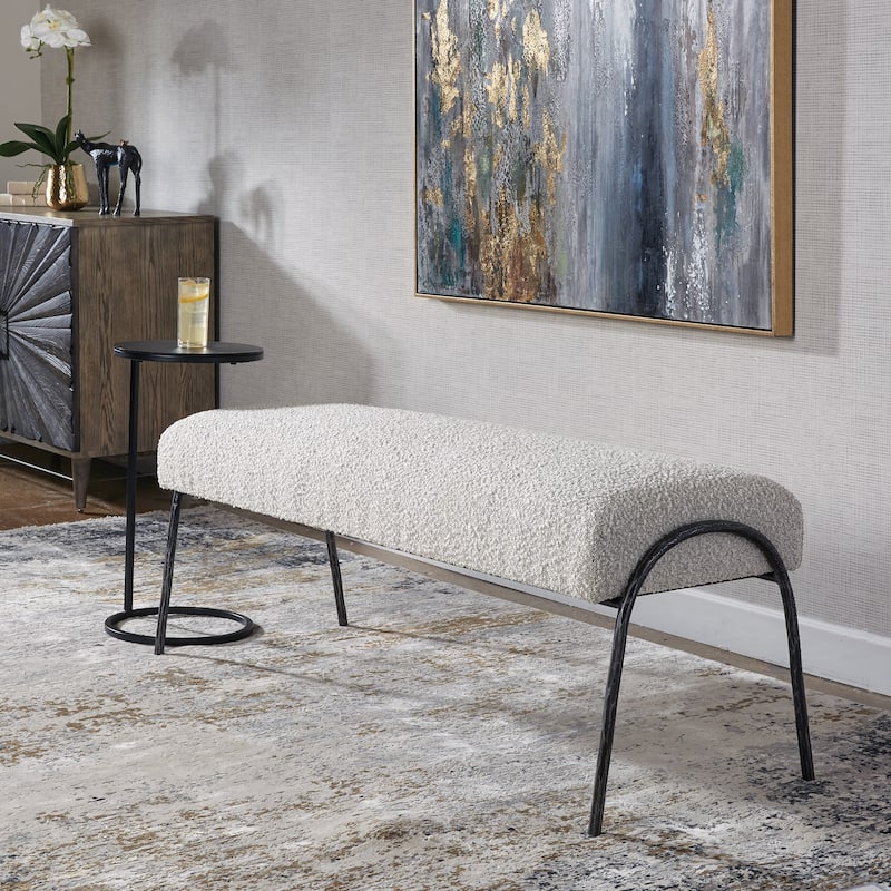 Uttermost Jacobsen Modern Gray Bench - 56"W X 20"H X 19"D