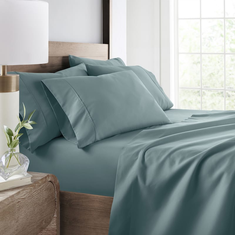 Becky Cameron Double Brushed Deep Pocket 6 Piece Sheet Set - California King - Ocean