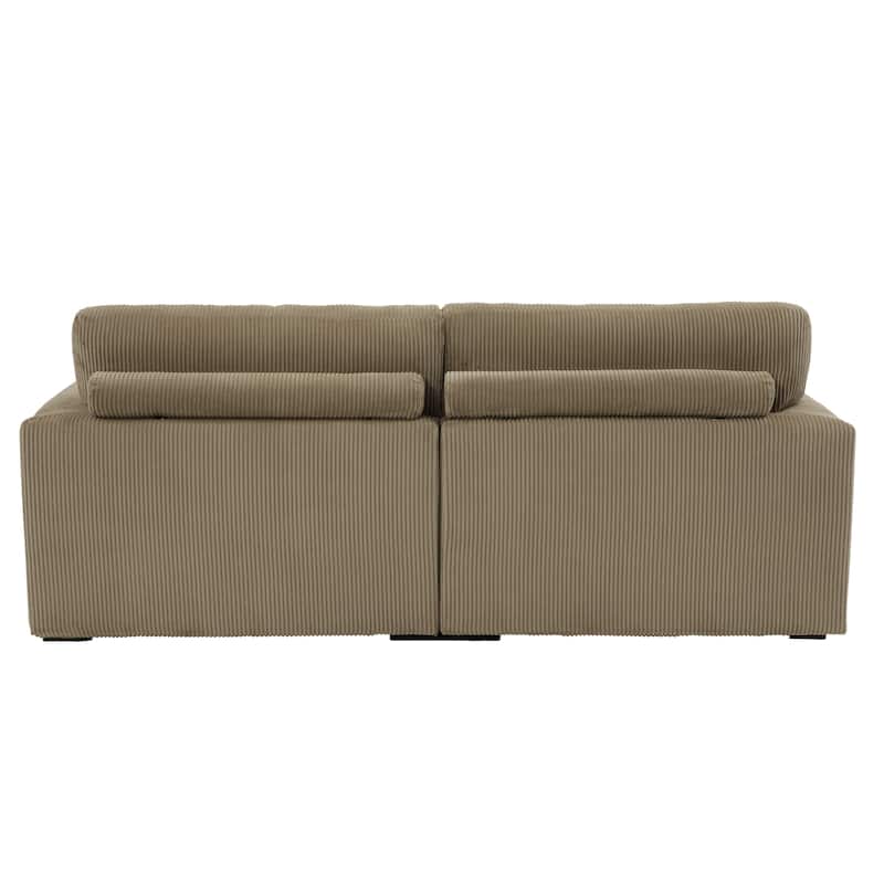 Modern Corduroy Modular Sectional Sofa Chaise Couch Bed