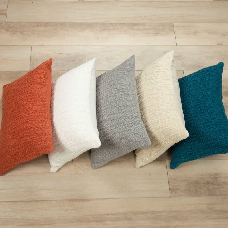 Rizzy Home Woven Dimensional Solid Throw Pillow