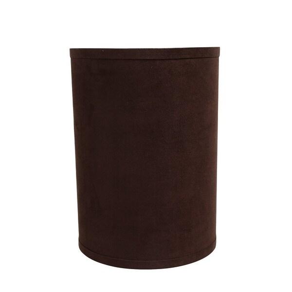 Aspen Creative Hardback Drum (Cylinder) Shape Spider Construction Lamp Shade in Dark Brown (8" x 8" x 11"). Opens flyout.