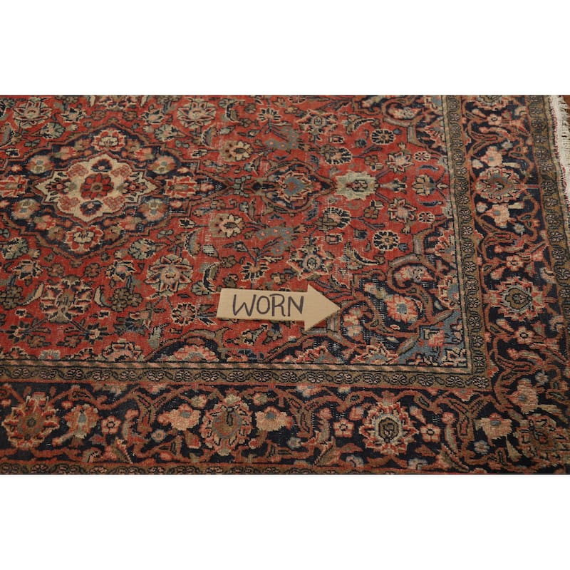Hand Knotted Oriental 100% Wool Carpet Traditional Floral Oranges & Rust Kashan Area Rug - 6' 5'' X 4' 4''