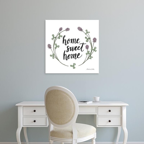 Easy Art Prints Sara Zieve Miller's 'Happy to Bee Home Words I' Premium Canvas Art