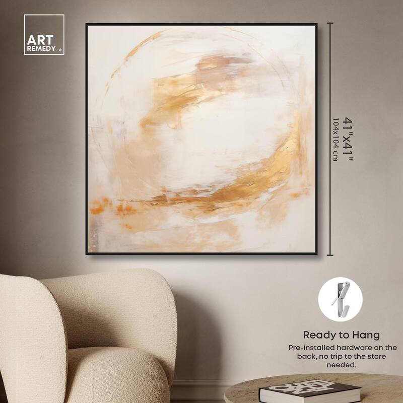 Golden Orb I Canvas by Art Remedy