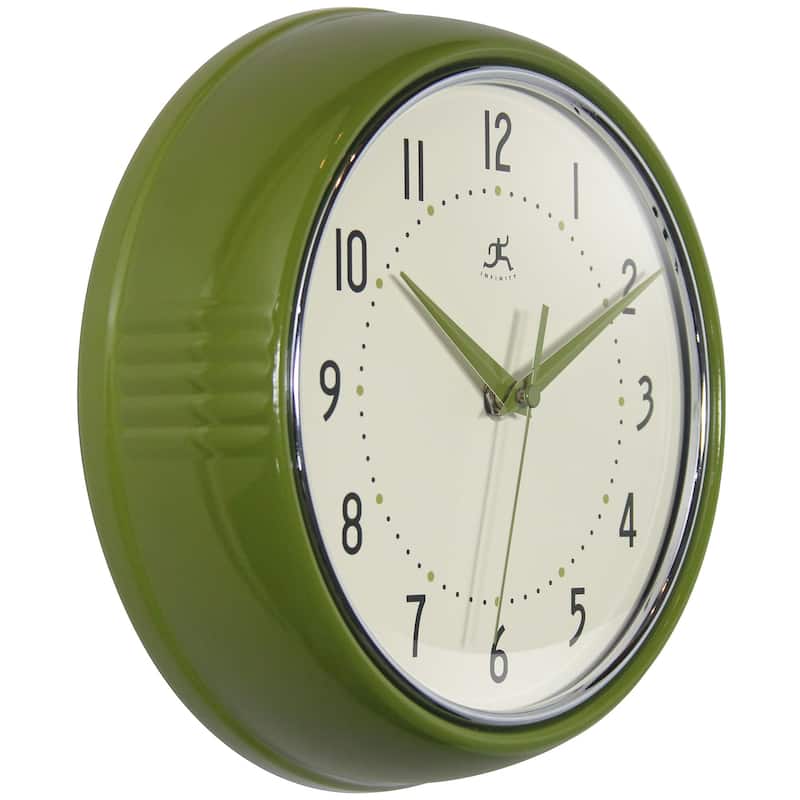 Round Retro Kitchen Wall Clock by Infinity Instruments