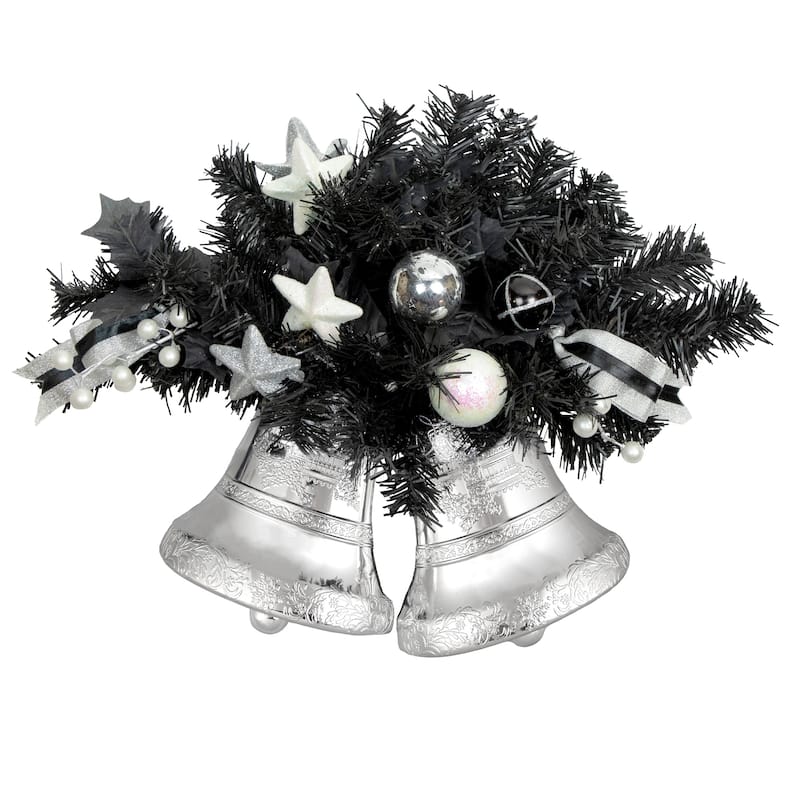 18" Decorated Pine Artificial Christmas Swag with Bells